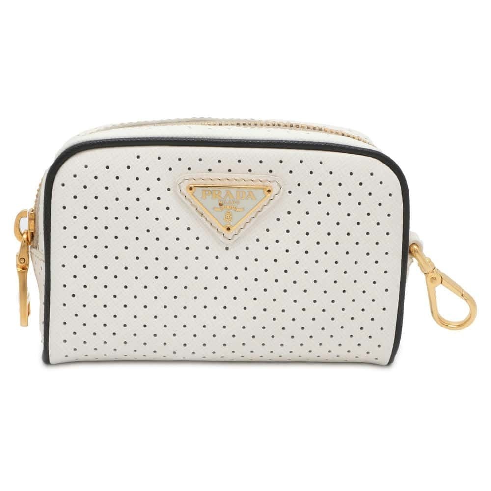 Prada Punching Pouch White